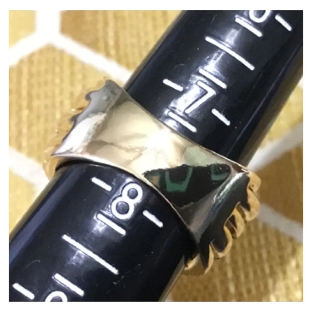 New! Shiny Gold Clear Crystal Ring